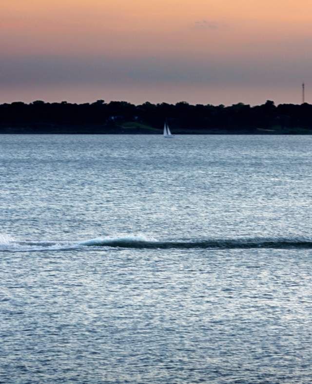 Skiing on Lake Grapevine in Grapevine, Texas